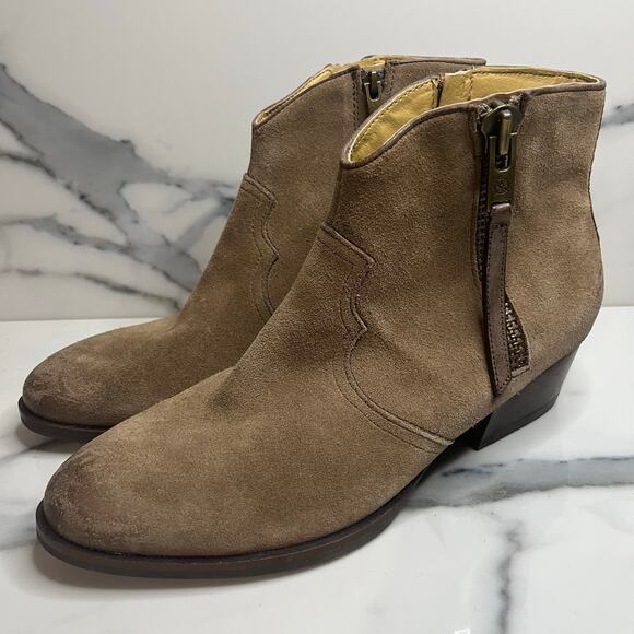 Bussola Women's Tan Suede Alameda Annie Boot Sz 41 Sz 10 Western Boho Festival - Picture 3 of 7